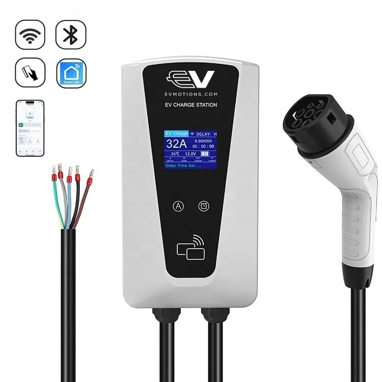 4-EVMOTIONS Delta Smart Wallbox Type2 11kw Wi-Fi EV Laadkabel